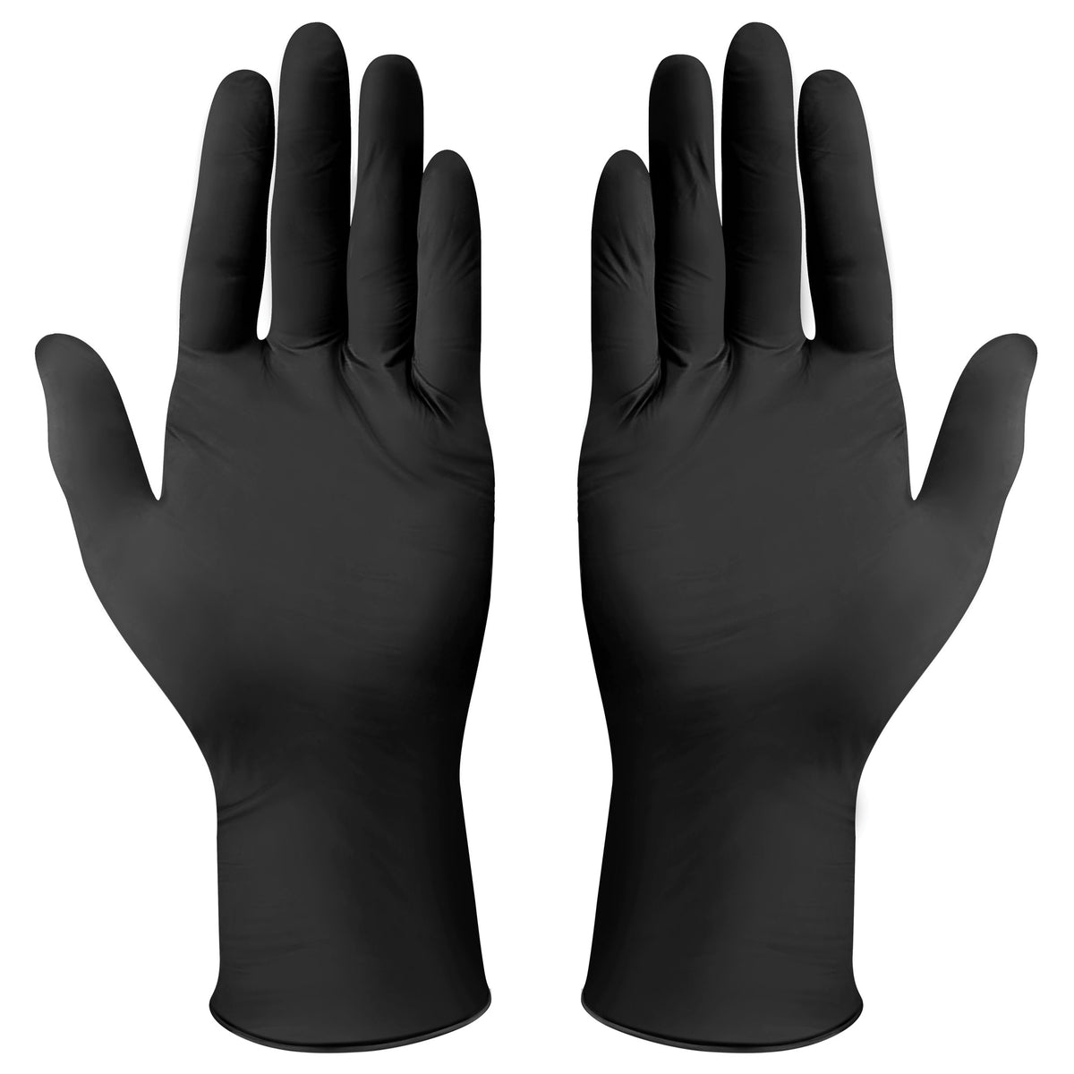 Winco GLN-MB Nitrile General Purpose Disposable Gloves - Powder Free, Black, Medium, 3 mil, Pack of 100