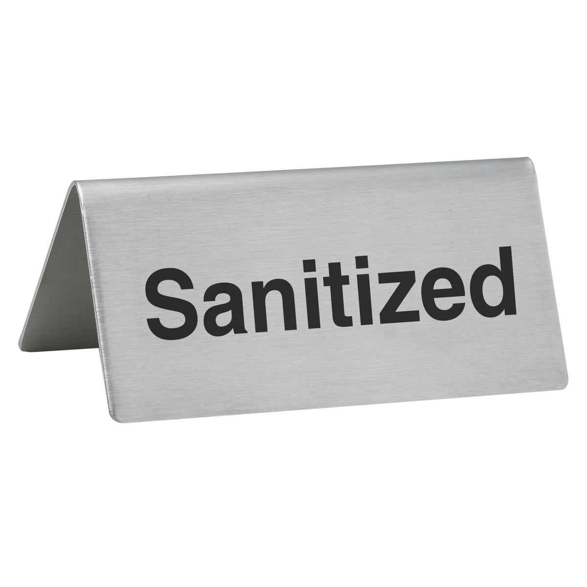 SGN-106 Tent Sign, Stainless Steel - Sanitized