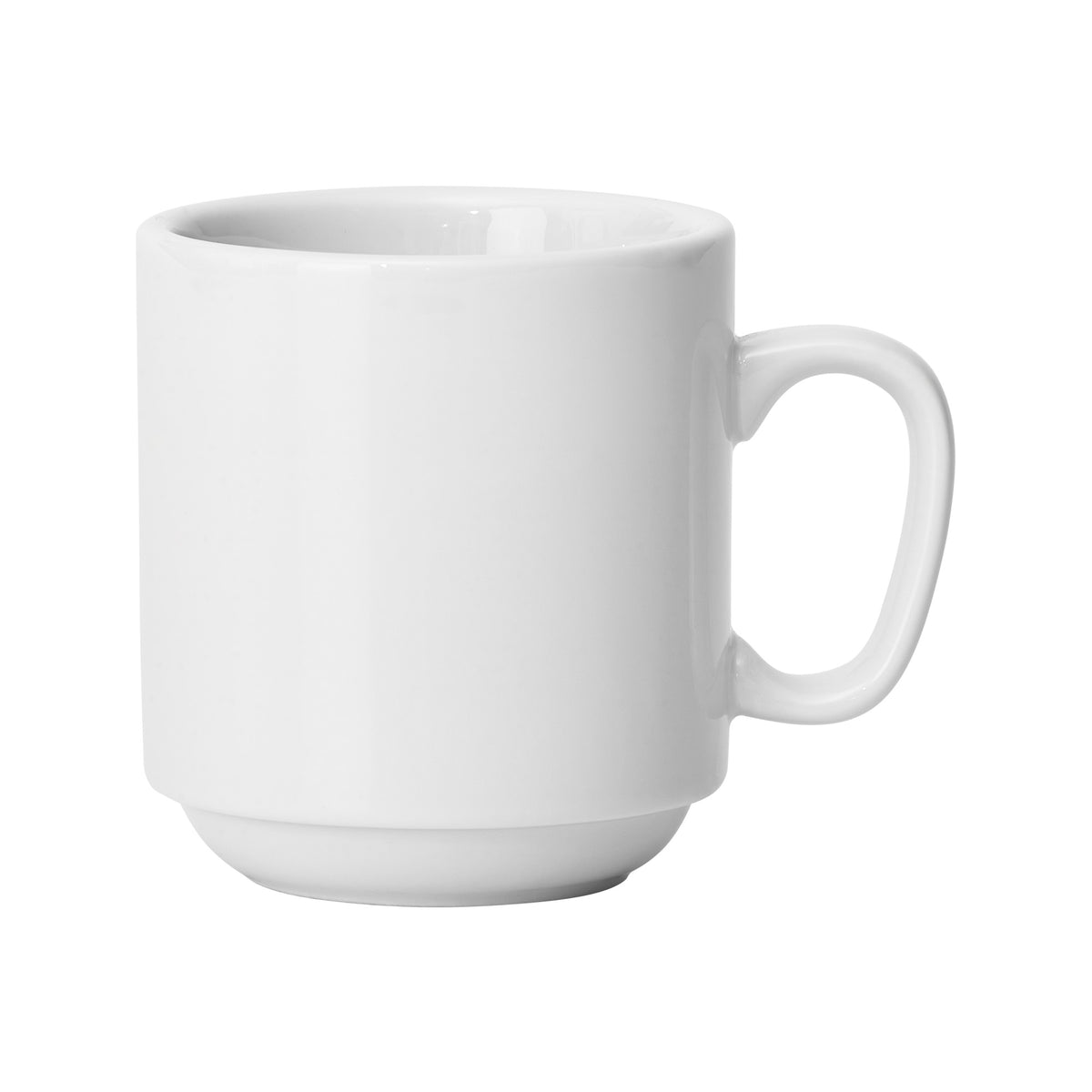 Picture of Winco MMC-10 Mangula Stacking Mug, 10 oz, White Porcelain, 36 Piece