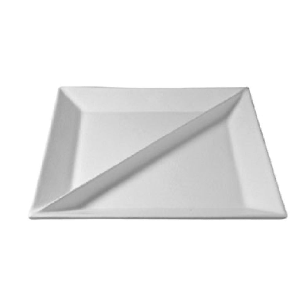 PS015WW 17 x 17 in. Square Custom Divided Buffet Platter - White - 1.5 in. Deep