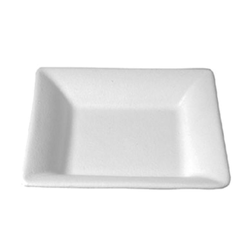 PS044G 2.5 qt. Square Platter - Gray - 14 in. - 2 in. Deep