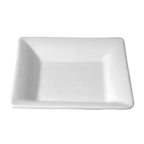 PS044WW 2.5 qt. Resin Coated Aluminum Square Platter - White - 14 in. - 2 in. Deep