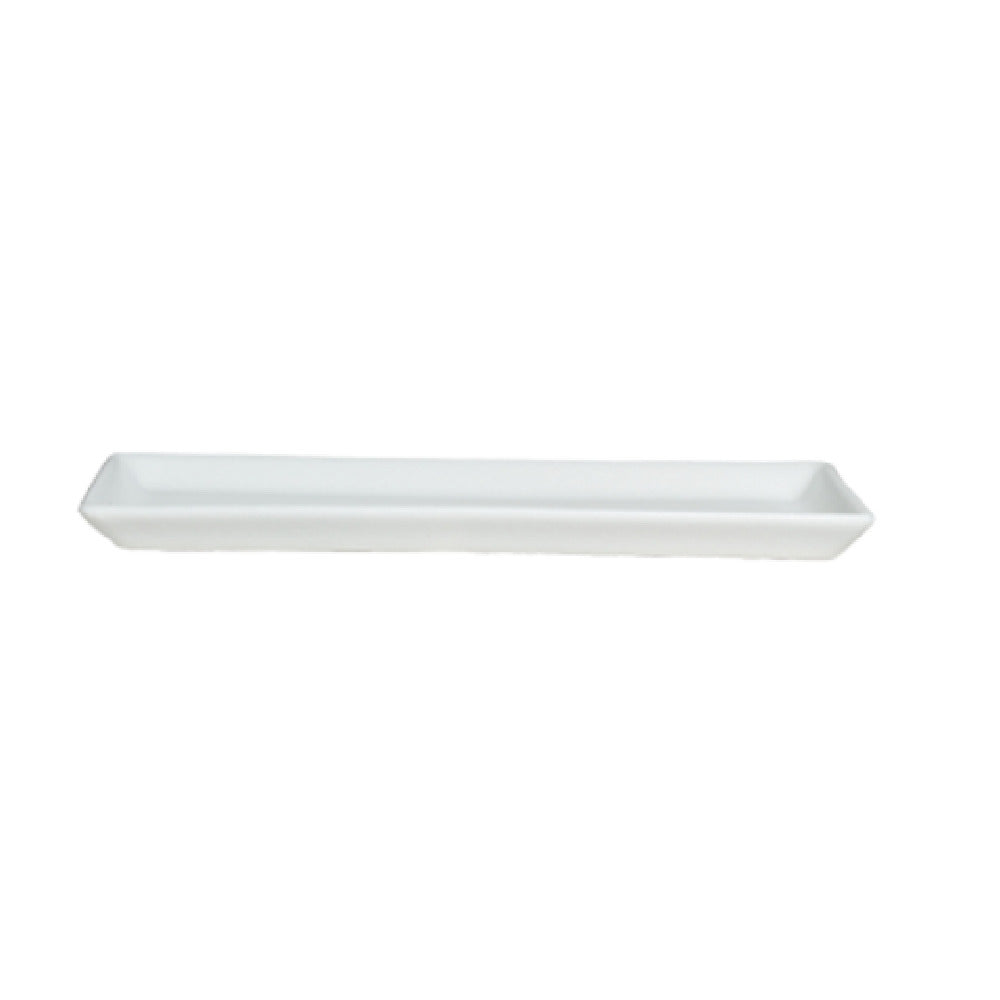 PU012BB 16.91 oz Rectangular Gourmet Platter - Black - 15 x 7 in. - 1 in. Deep