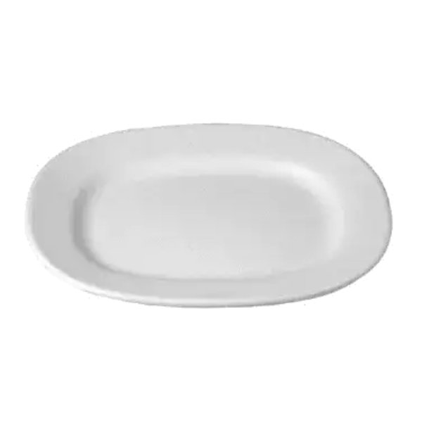 PU024TG 19 x 14.25 in. Rectangular Thai Platter - Tangerine - 1.5 in. Deep - Large