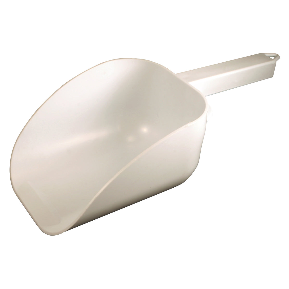 Picture of Winco CR-838W Bar Maid 32 oz Polystyrene Flat Bottom Scoop with Hook Handle