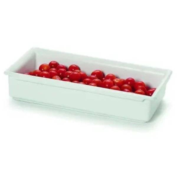 CIH1-3-WW 2.25 qt. Rectangular 1-3 Size Fit Perfect Stackable Food Pan - Classic White - 12.31 x 6.69 in. - 2.2 in. Deep