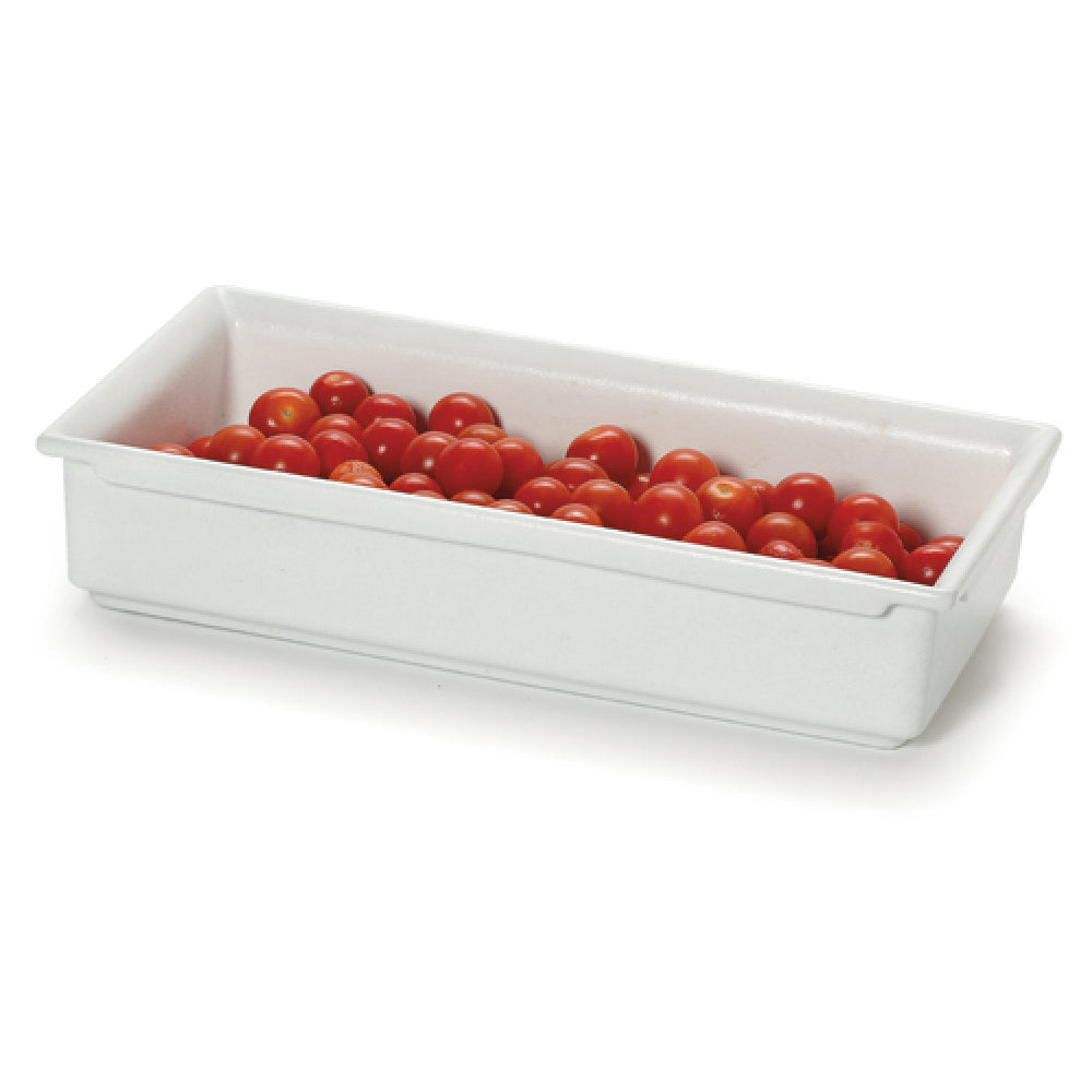 CIH1-3D-WW 3.75 qt. 1-3 Size Fit Perfect Stackable Food Pan - Classic White - 12.31 x 6.69 in. - 3.7 in. Deep