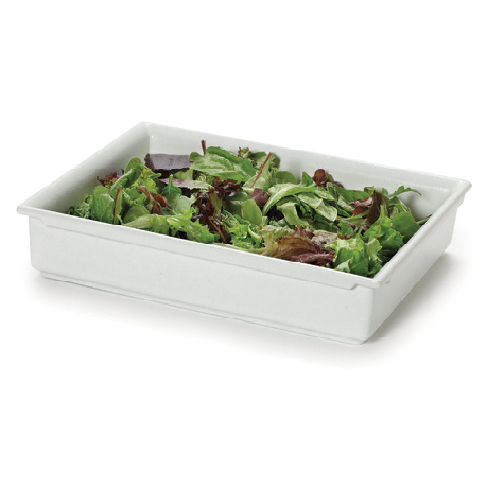 CIH1-2D-WW 5.75 qt. 1-2 Size Fit Perfect Stackable Food Pan - Classic White - 12.31 x 10.06 in. - 3.7 in. Deep