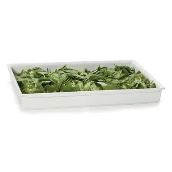 CIH1F-WW 10 qt. Rectangular Full Size Fit Perfect Stackable Food Pan - Classic White - 20.13 x 12.38 in. - 2.2 in. Deep