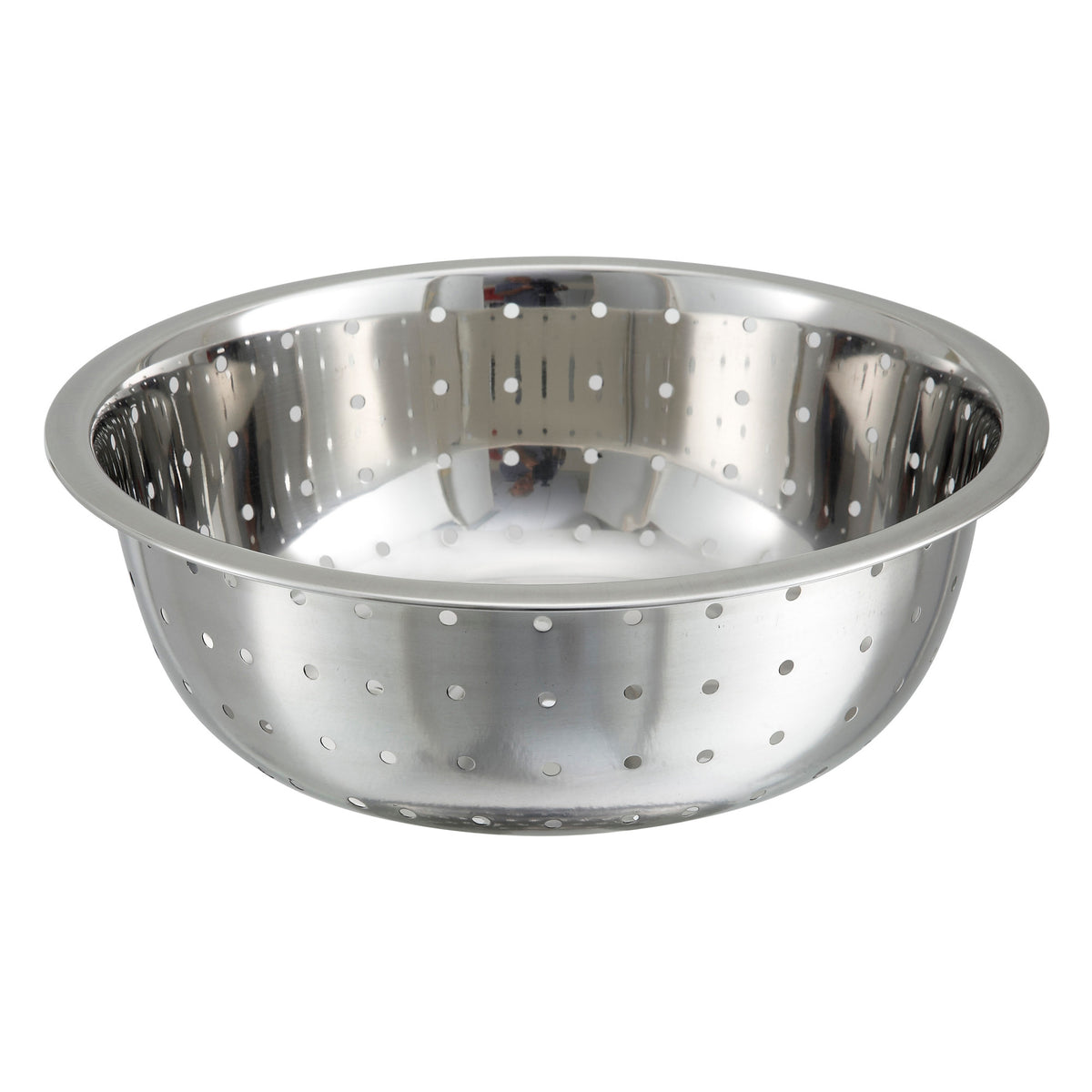 Picture of Winco CCOD-13L 13 in. Dia. Stainless Steel Chinese-Style Colander with 5 mm Drain Holes