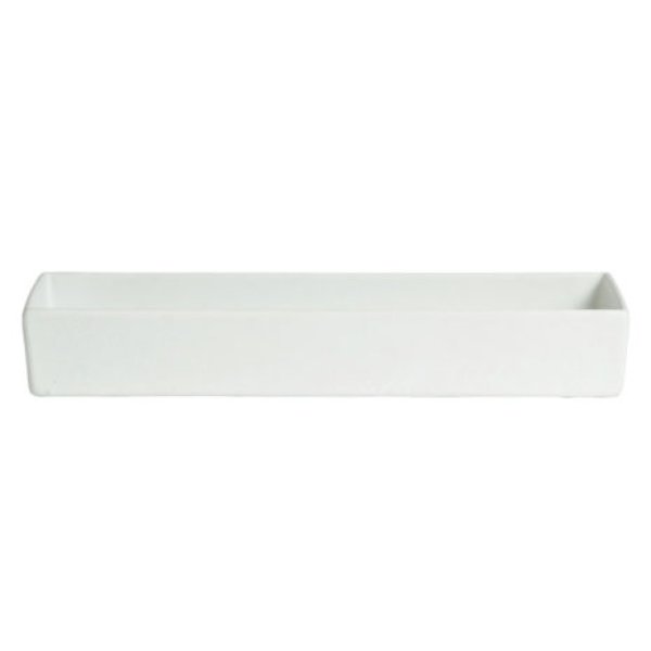 COMP23WW 4.1 qt. Rectangular Straight Sided Salad Bar Bowl - White - Classic Finish - 19.5 x 7 in. - 3 in. Deep
