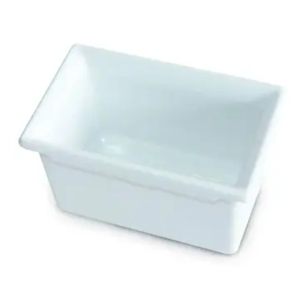 CIH1-9-WW 18 oz Rectangular 1-9 Size Fit Perfect Stackable Food Pan - Classic White - 6.73 x 4.12 in. - 2.2 in. Deep