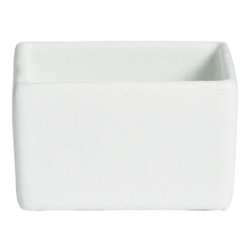 COMP07-MOD-WW 1.9 qt. Square Straight Sided Salad Bar Bowl - Mod Smooth Finish - White - 5 in. - 6 in. Deep