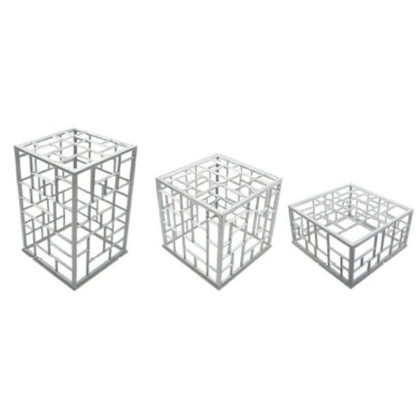 MONPDCSET Powder-Coated Aluminum Mondrian Risers - Classic Finish - Assorted Size - Set of 3