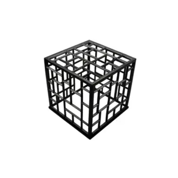 MONPDC11BB 11 x 10.75 in. Square Powder-Coated Aluminum Mondrian Riser - Classic Black