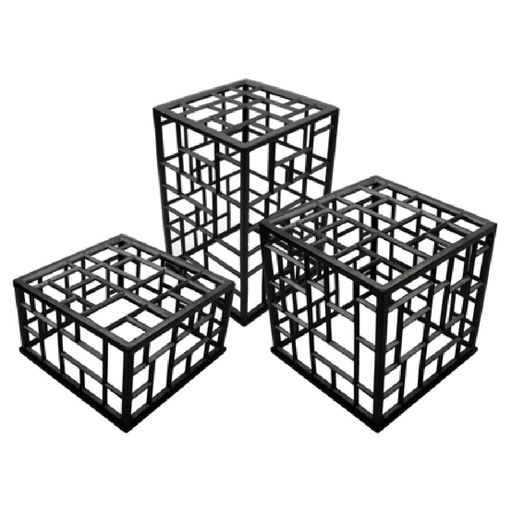 MONPDCSETBB Powder-Coated Aluminum Mondrian Risers - Classic Black - Set of 3