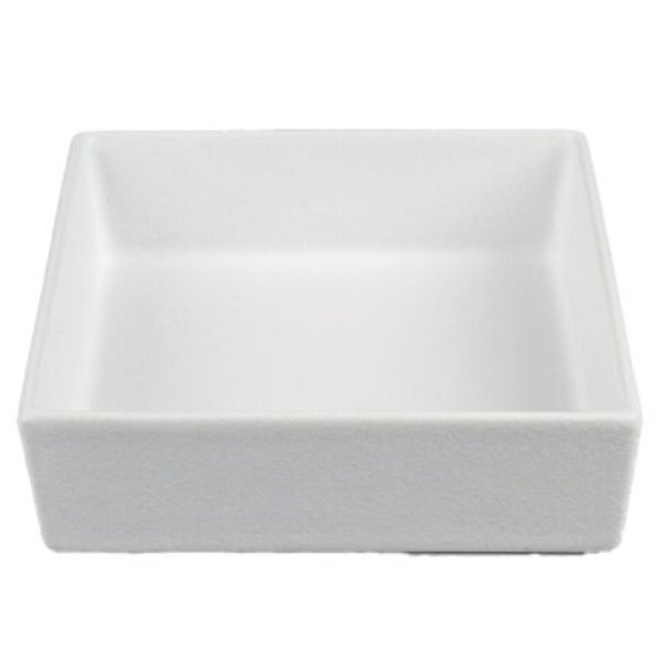 COMP30WW 30.05 oz Square Inclined Straight Sided Salad Bar Bowl - White - Classic Finish - 4.25 in. - 5 in. Deep