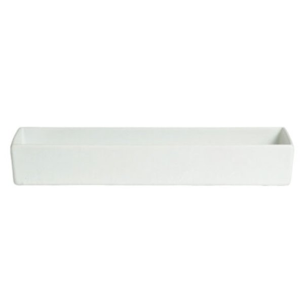 COMP38WW 3.96 qt. Rectangular Straight Sided Salad Bar Bowl - White - Classic Finish - 19.68 x 6.5 in. - 3 in. Deep