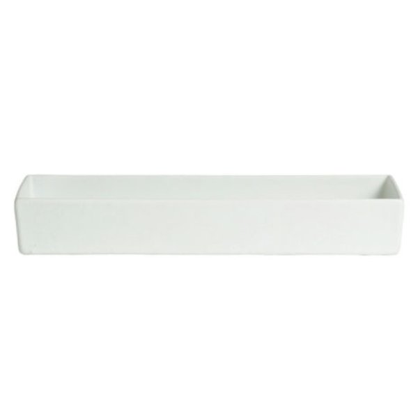COMP46WW 1.10 qt. Rectangular Straight Sided Salad Bar Bowl - White - Classic Finish - 6.16 x 5.75 in. - 3 in. Deep