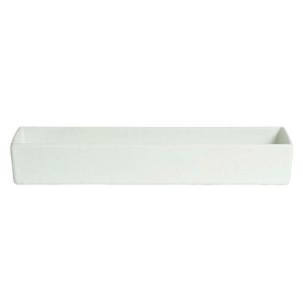 COMP48-MOD-WW 4.36 qt. Rectangular Straight Sided Salad Bar Bowl - White - Mod Smooth Finish - 20 x 7 in. - 3 in. Deep