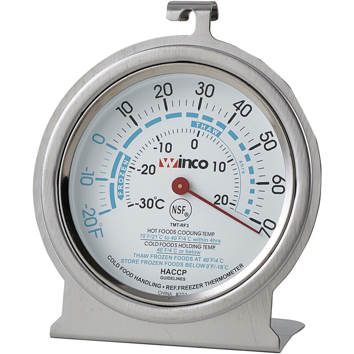 Picture of Winco TMT-RF3 Refrigerator & Freezer Thermometer - 3 in.