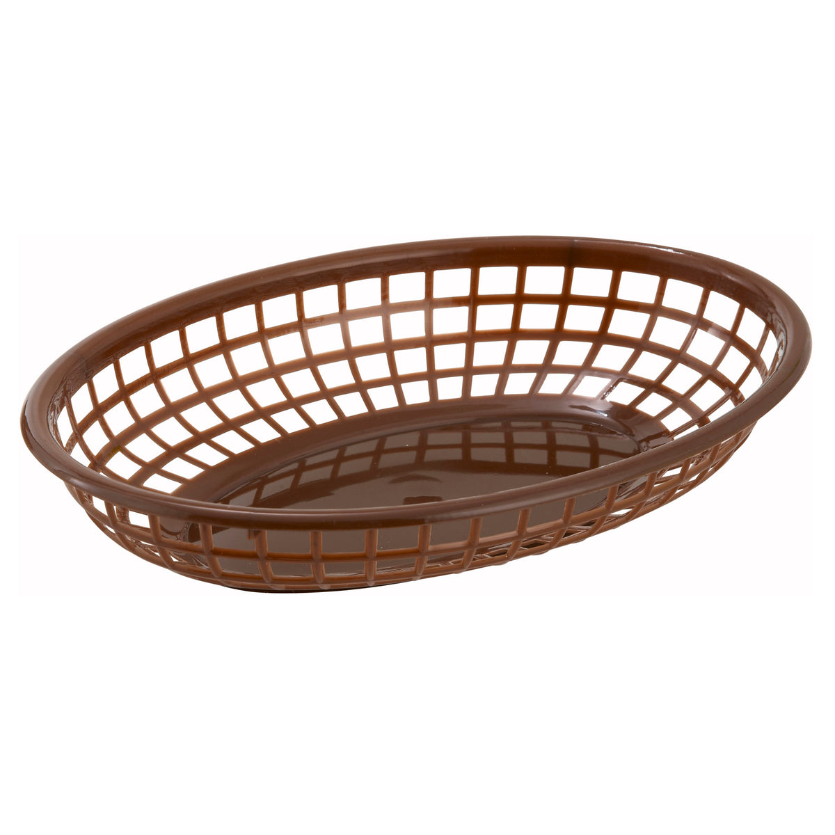 Picture of Winco PFB-10B Oval Fast Food Basket, 9.5 x 5 x 2 in. - Brown