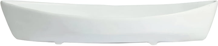 BT319-MOD-WW 126.8 oz Cast Aluminum with Resin Coating Serving Boat - White - Mod Smooth Finish - 31.1 x 6.25 in. - 3.1 in. Deep