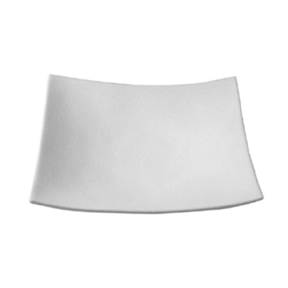 FS002MW 11.7 oz Square Serving Plate - Marble White - 7.7 in. - 1.2 in. Deep - Small
