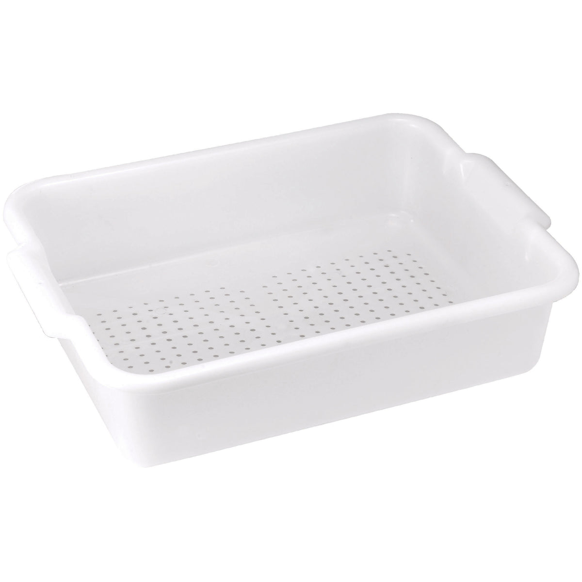 Picture of Winco PLP-5W Heavyweight Polypropylene Bus Box, Perforated - White