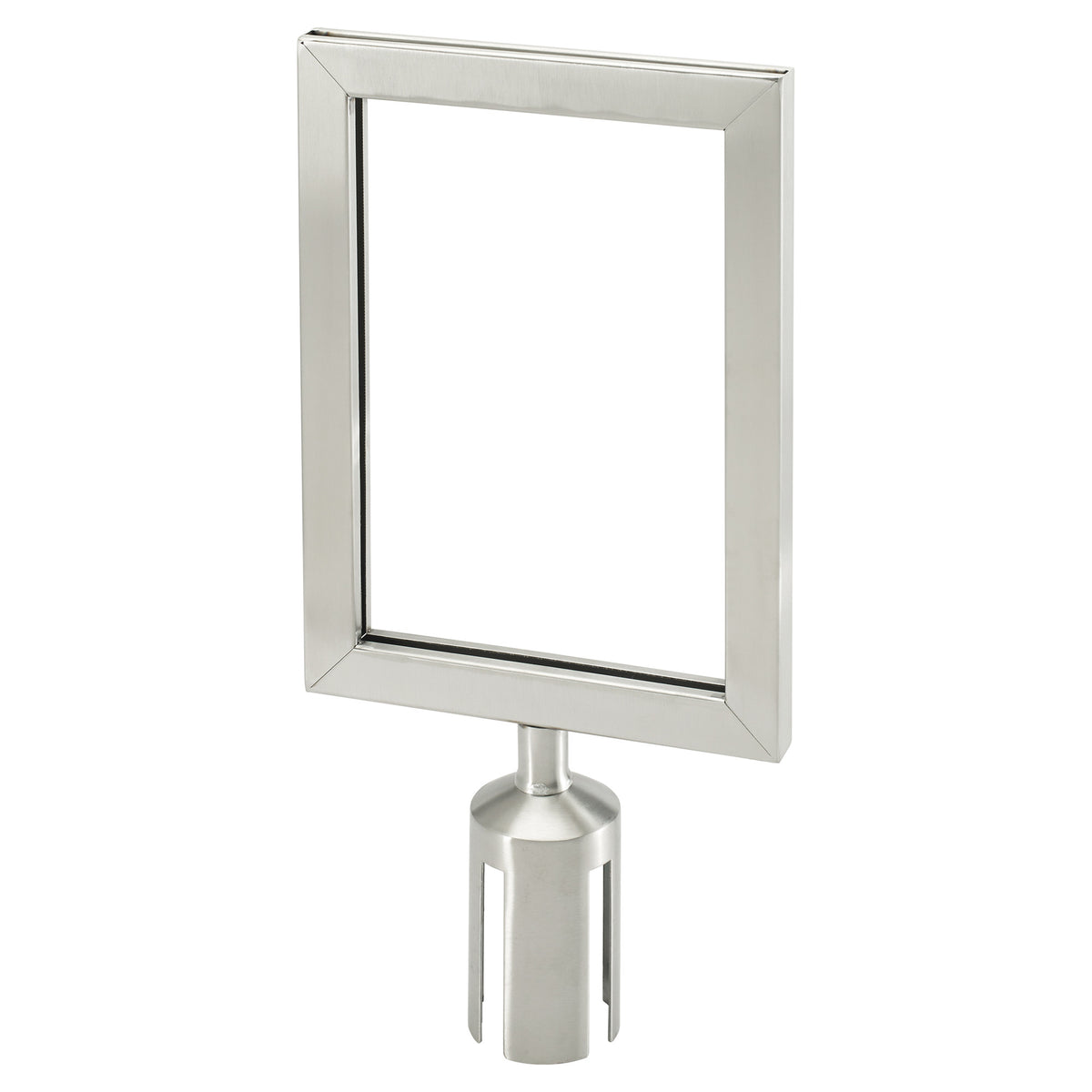 Winco CGSF-12S Sign Frame for CGS-38S Stanchion, Stainless Steel