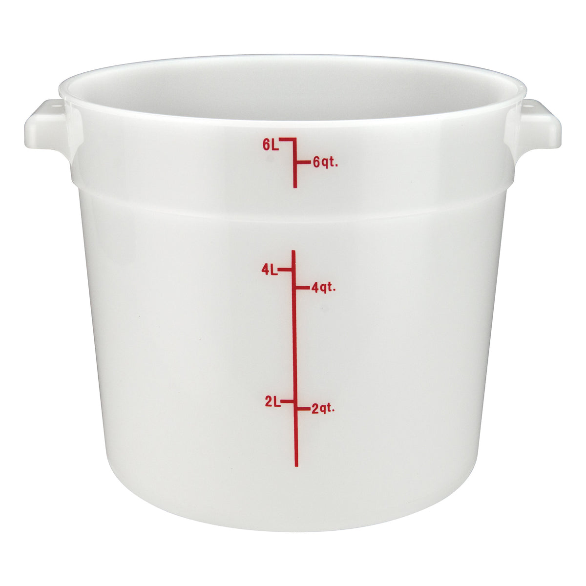 Picture of Winco PPRC-6W Round Storage Container, White, Polypropylene - 6 qt.