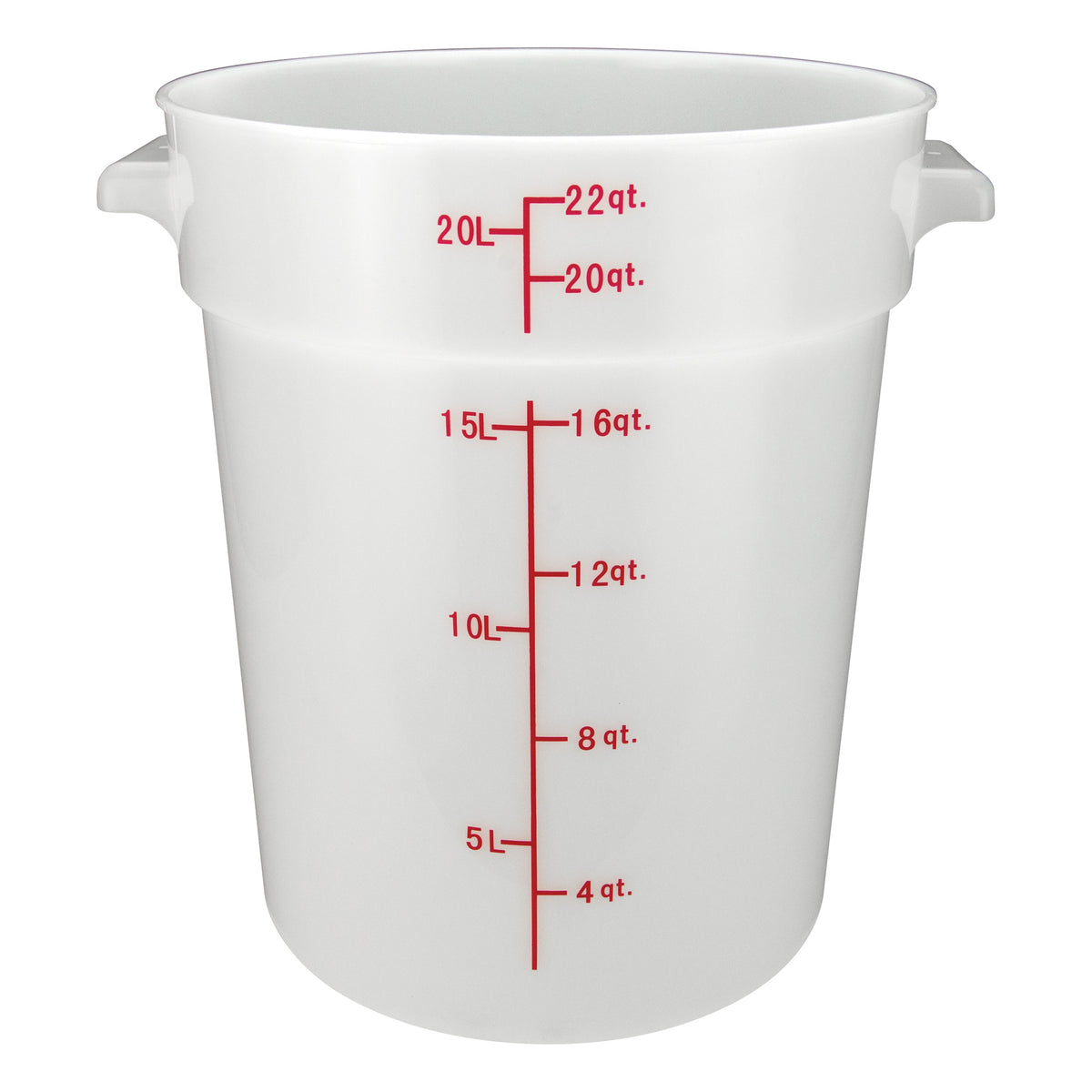 Picture of Winco PPRC-22W Round Storage Container, White, Polypropylene - 22 qt.