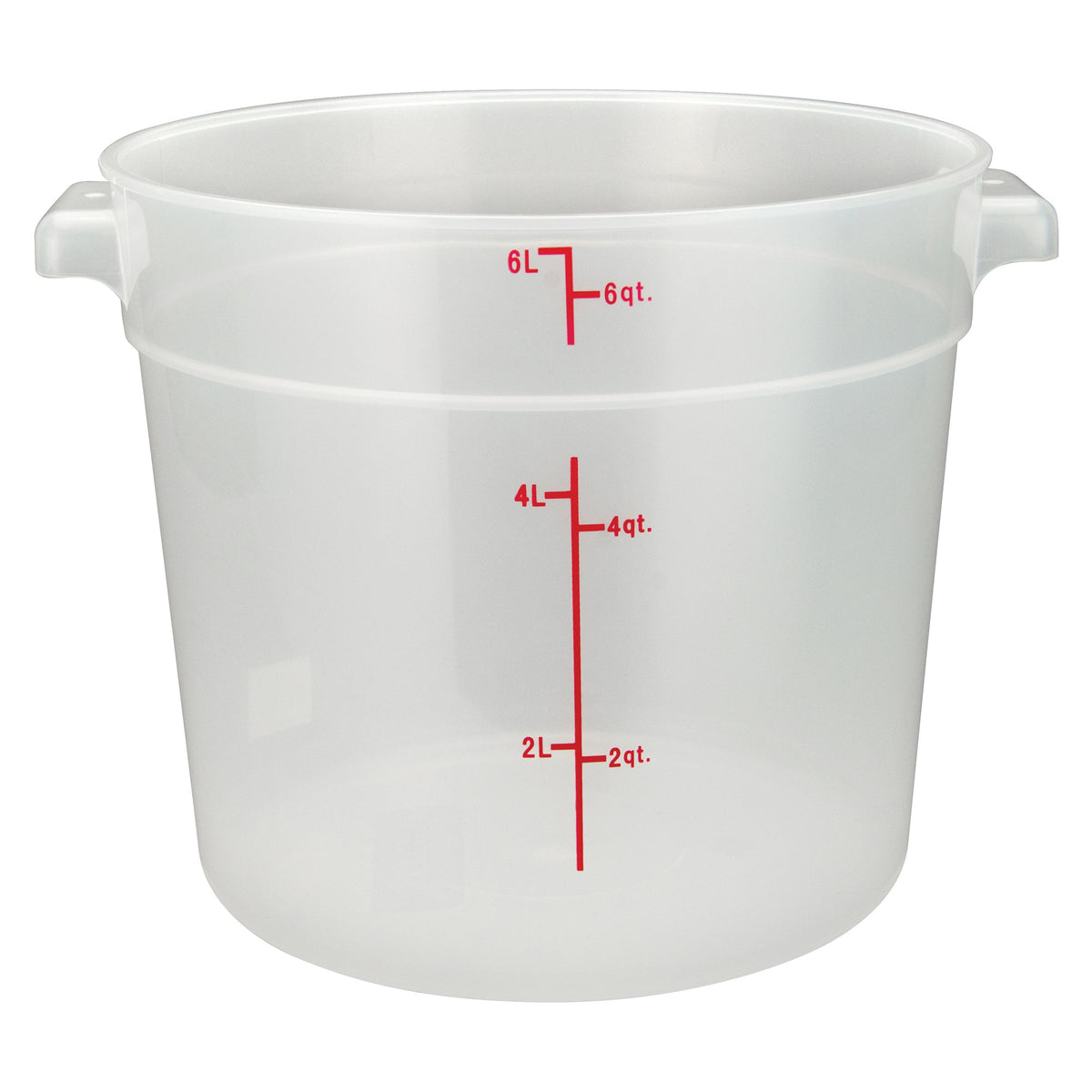 Picture of Winco PTRC-6 Round Storage Container, Translucent, Polypropylene - 6 qt.