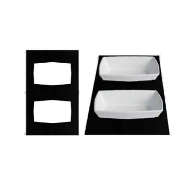 T0A21WW 20.82 x 12.75 in. Resin Coated Aluminum Single Tile with 2 Rectangular Openings to Fit for TPUD02 - White