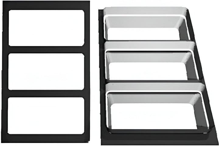 T0A22 20.82 x 12.75 in. Resin Coated Aluminum Single Tile with 3 Rectangular Openings to Fits for BUD24 & TPUD44 - Classic Finish