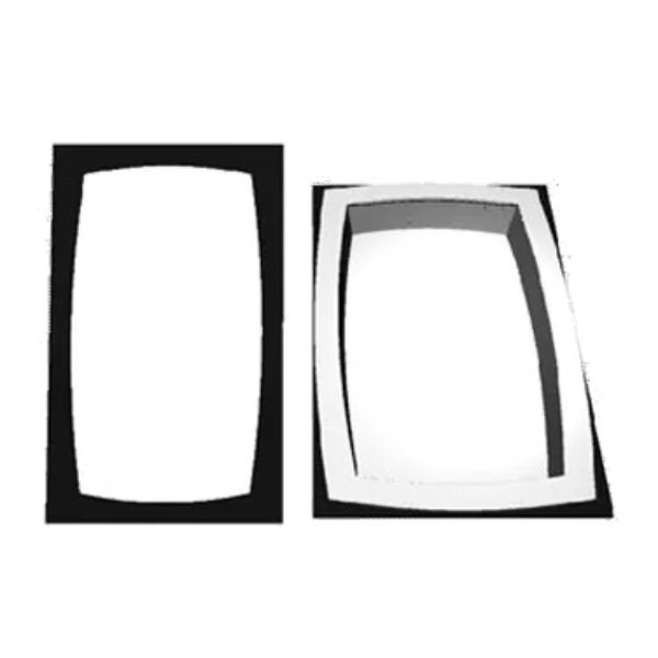 T0A23G 20.82 x 12.75 in. Resin Coated Aluminum Single Tile with 1 Rectangular Opening to Fit for TPUD15 & TPUD16 - Gray