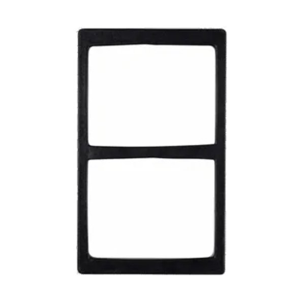 T0A24MC 20.82 x 12.75 in. Resin Coated Aluminum Single Tile with 2 Rectangular Openings to Fit for TPUD25 & TPUD35 - Mocha