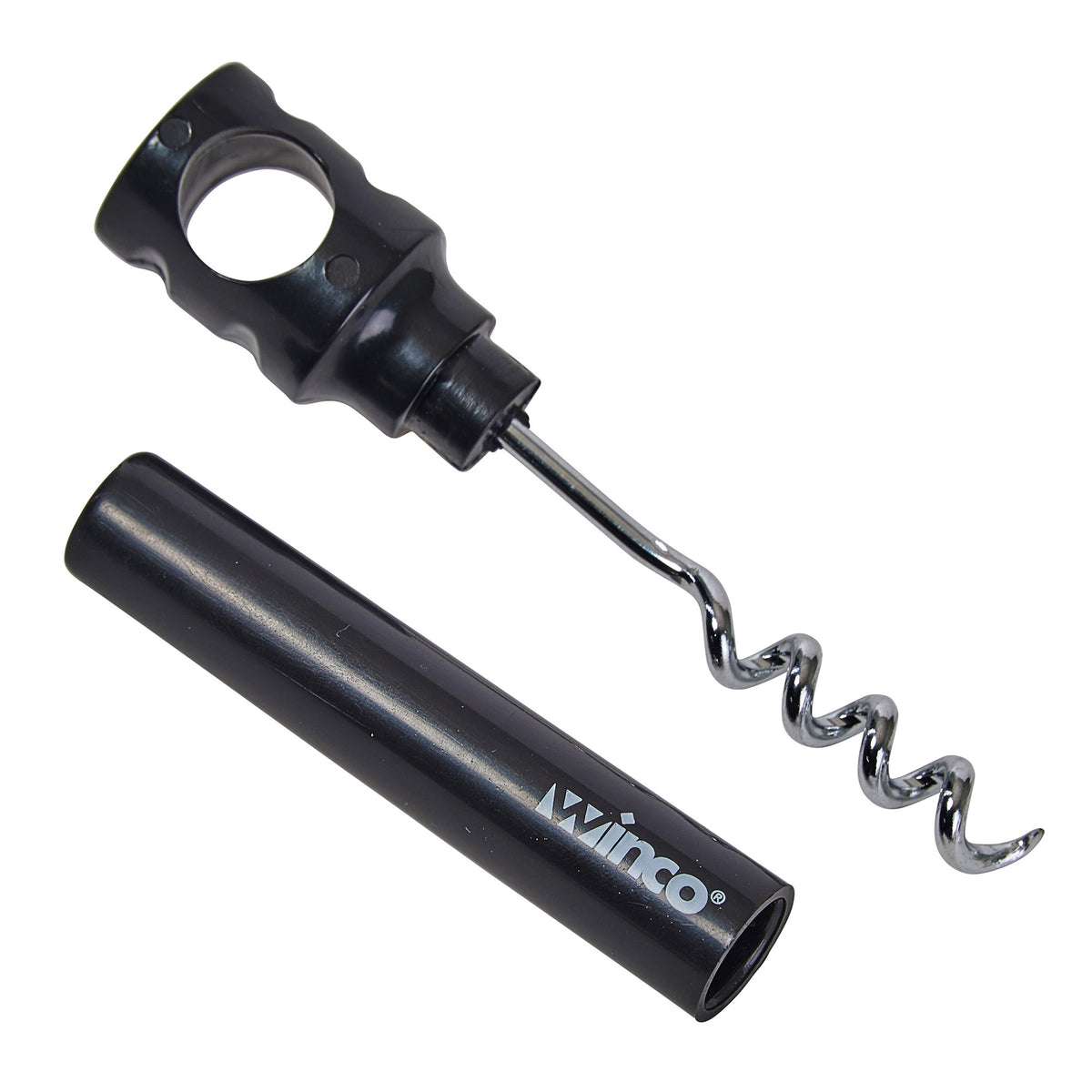 Picture of Winco CO-4DK Compact Corkscrew - Black - 2 Piece