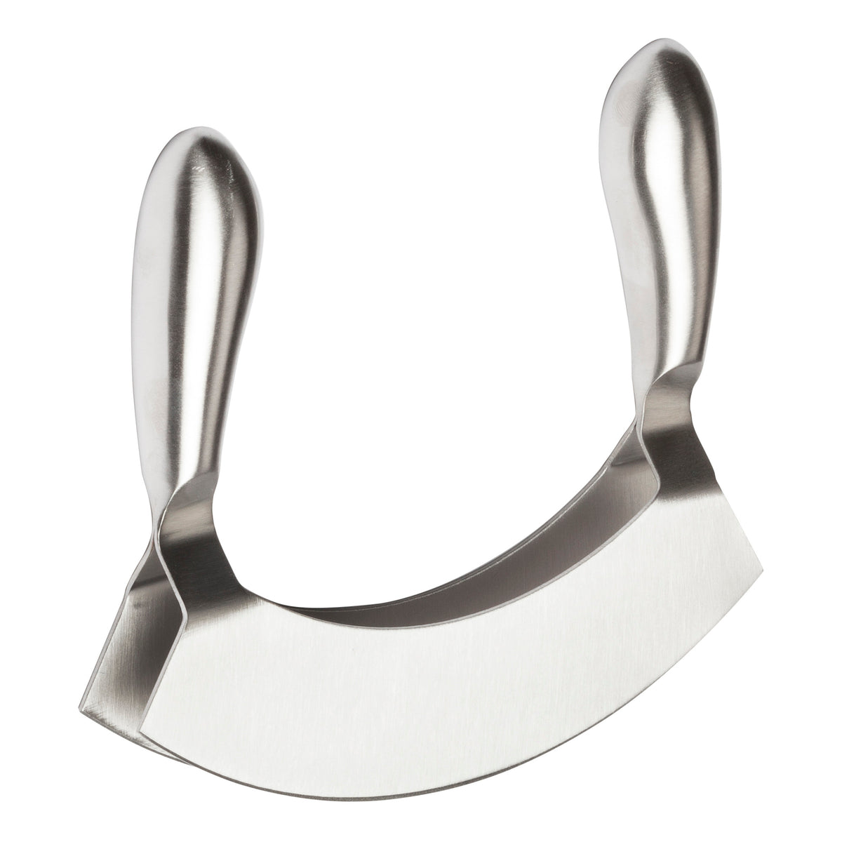 Picture of Winco KCC-4 Double Blade Mezzaluna Knife, Stainless Steel