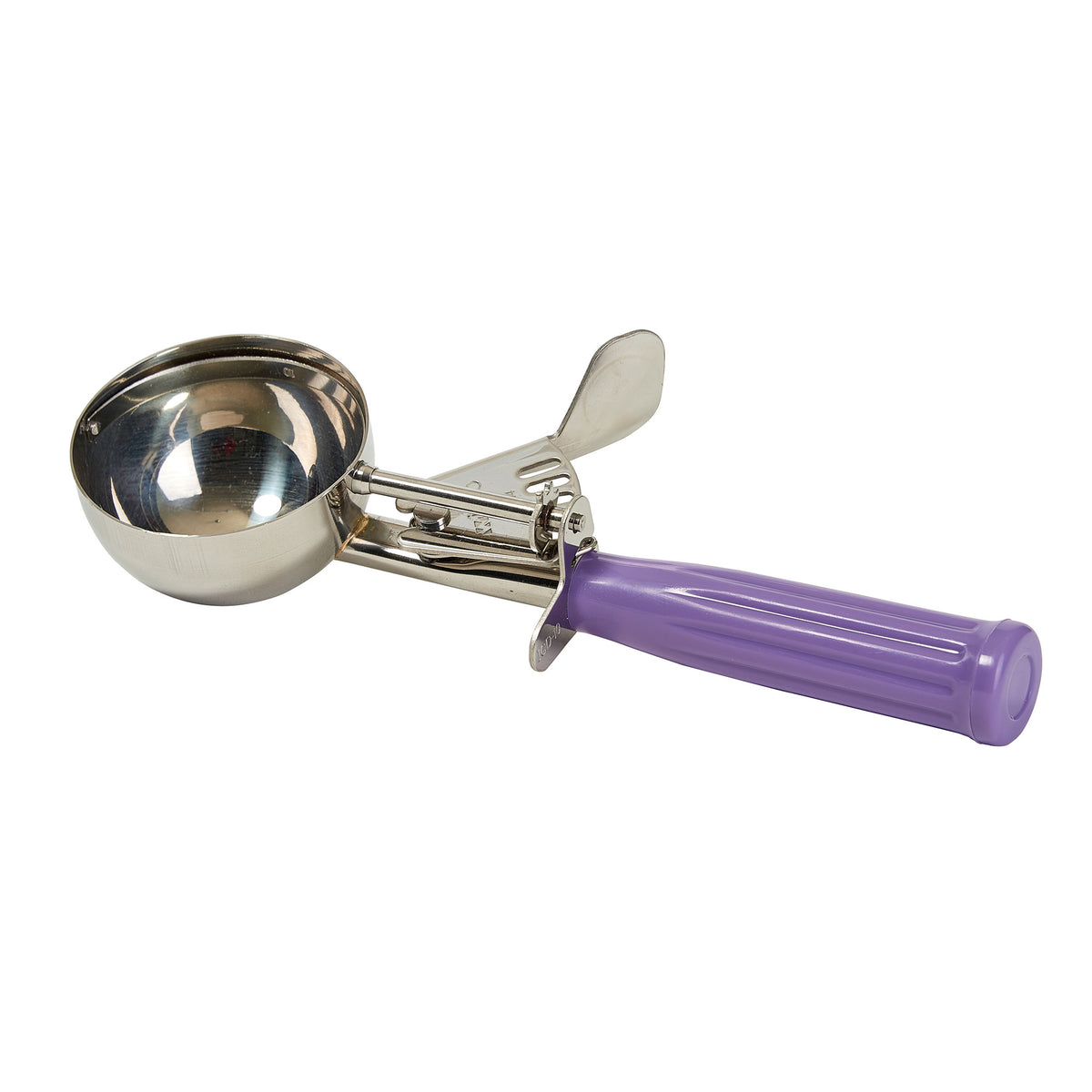 Picture of Winco ICD-10P Allergen-Free Stainless Steel Thumb Press Disher with Plastic Handle, Size 10