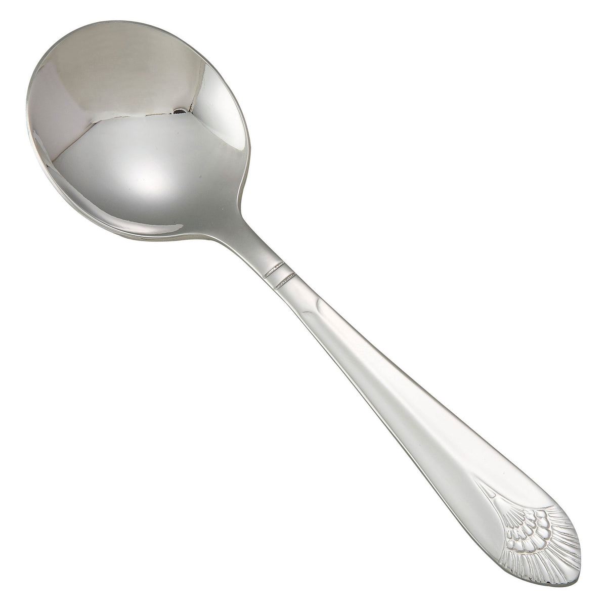 Picture of Winco 0031-04 Peacock Bouillon Spoon, 18-8 Extra Heavyweight