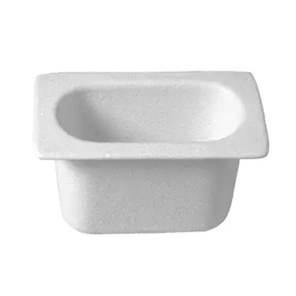 IH1-9DMW 25.4 oz Rectangular Ninth Size Deep Food Pan - Marble White - 4.13 x 6.89 in. - 3.94 in. Deep