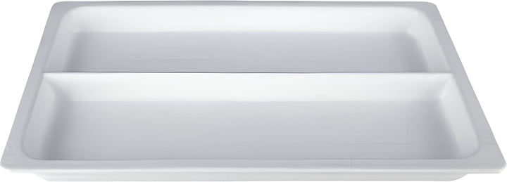 IH1S2-4-MOD-WW 4.2 qt. Full Size Deep Food Pan with Vertical Division - White - Mod Smooth Finish - 20.87 x 12.8 in. - 1.57 in. Deep