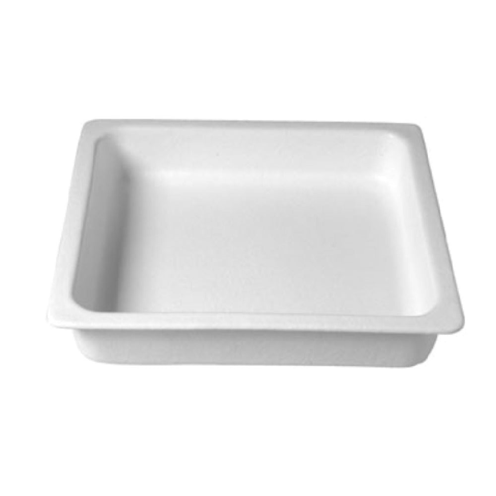 IH2-3DWW 7.4 qt. Deep Food Pan - White - 13.58 x 12.8 in. - 3.94 in. Deep