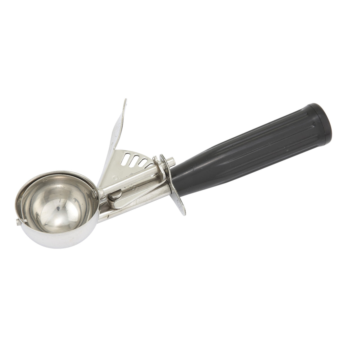 Picture of Winco ICD-30 Stainless Steel Thumb Press Disher with Plastic Handle, Size 30