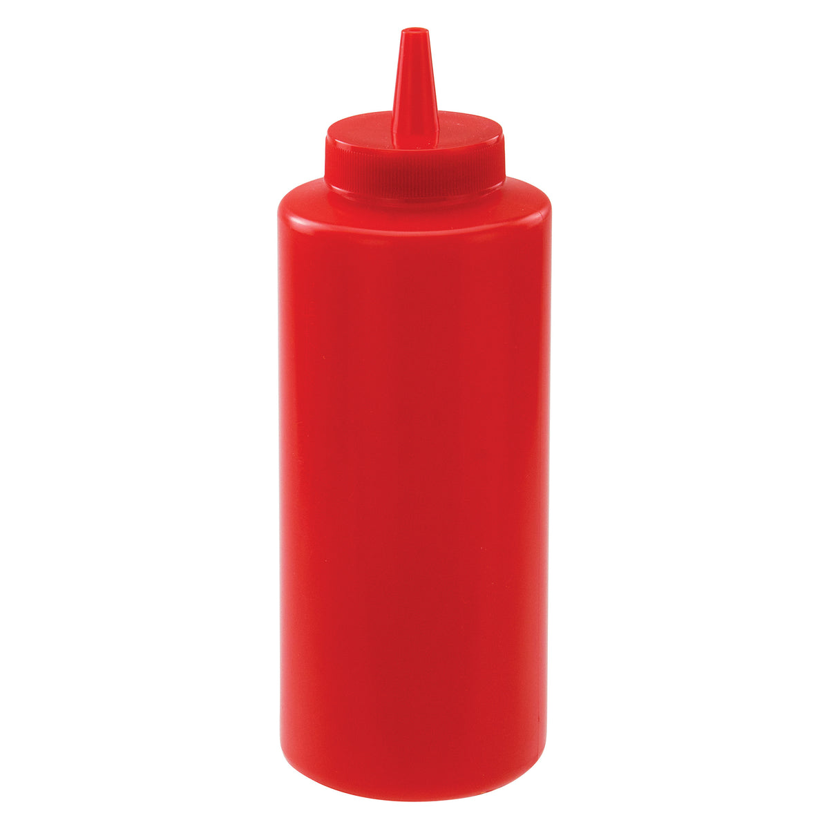 Picture of Winco PSB-12R Regular Squeeze Bottles - 12 oz, Red - 6 Piece