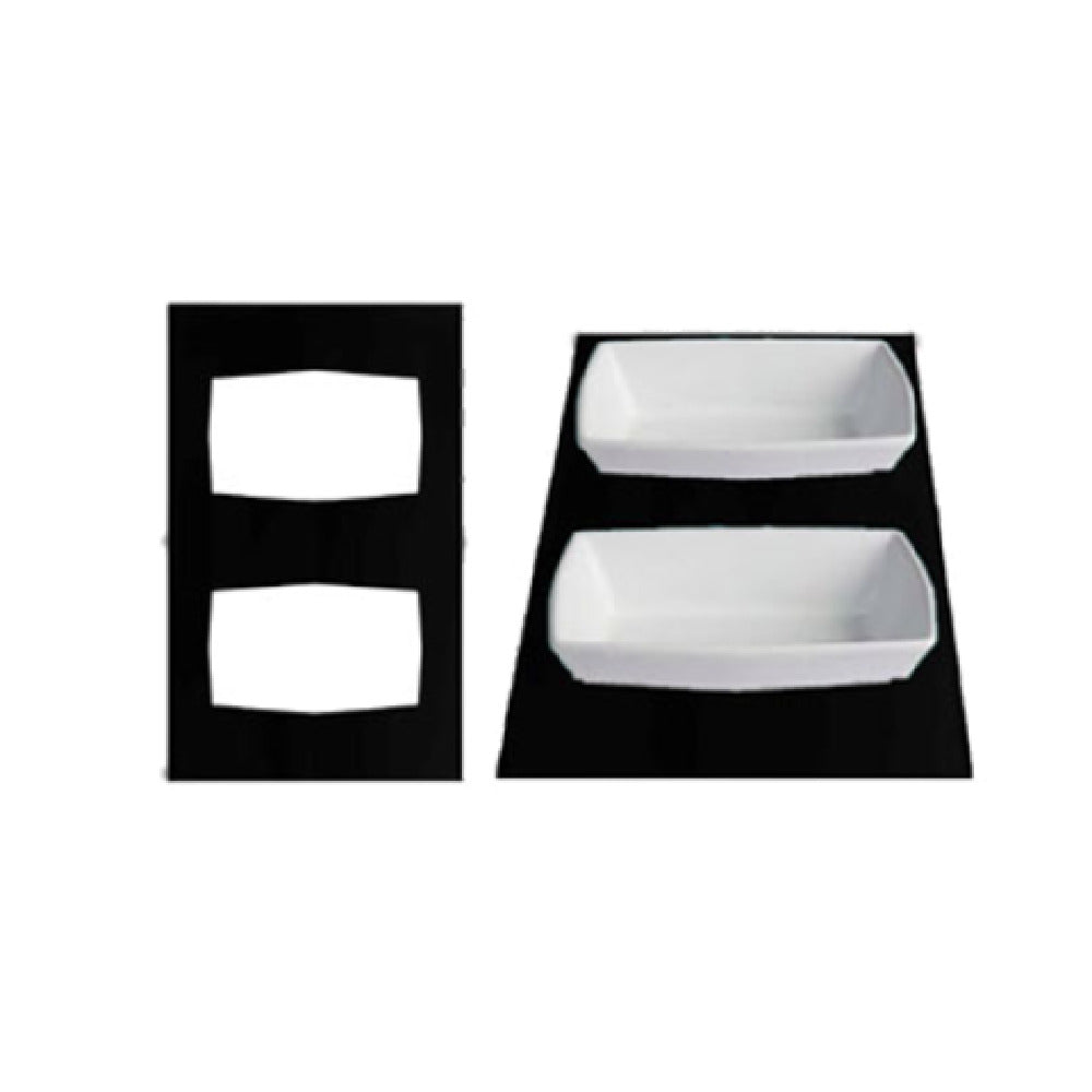 T0B21WW 21.69 x 13.25 in. Resin Coated Aluminum Single Tile with 2 Rectangular Openings to Fits for TPUD02 - White