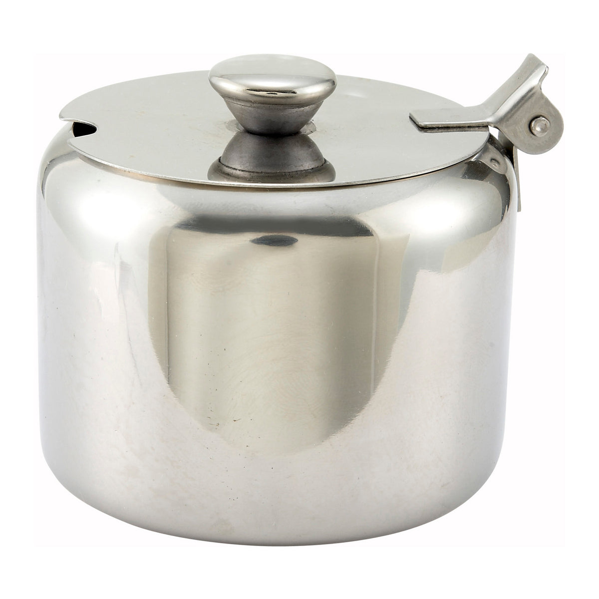 Picture of Winco T-710 Sugar Bowl with Cover, 10 oz, Stainless Steel
