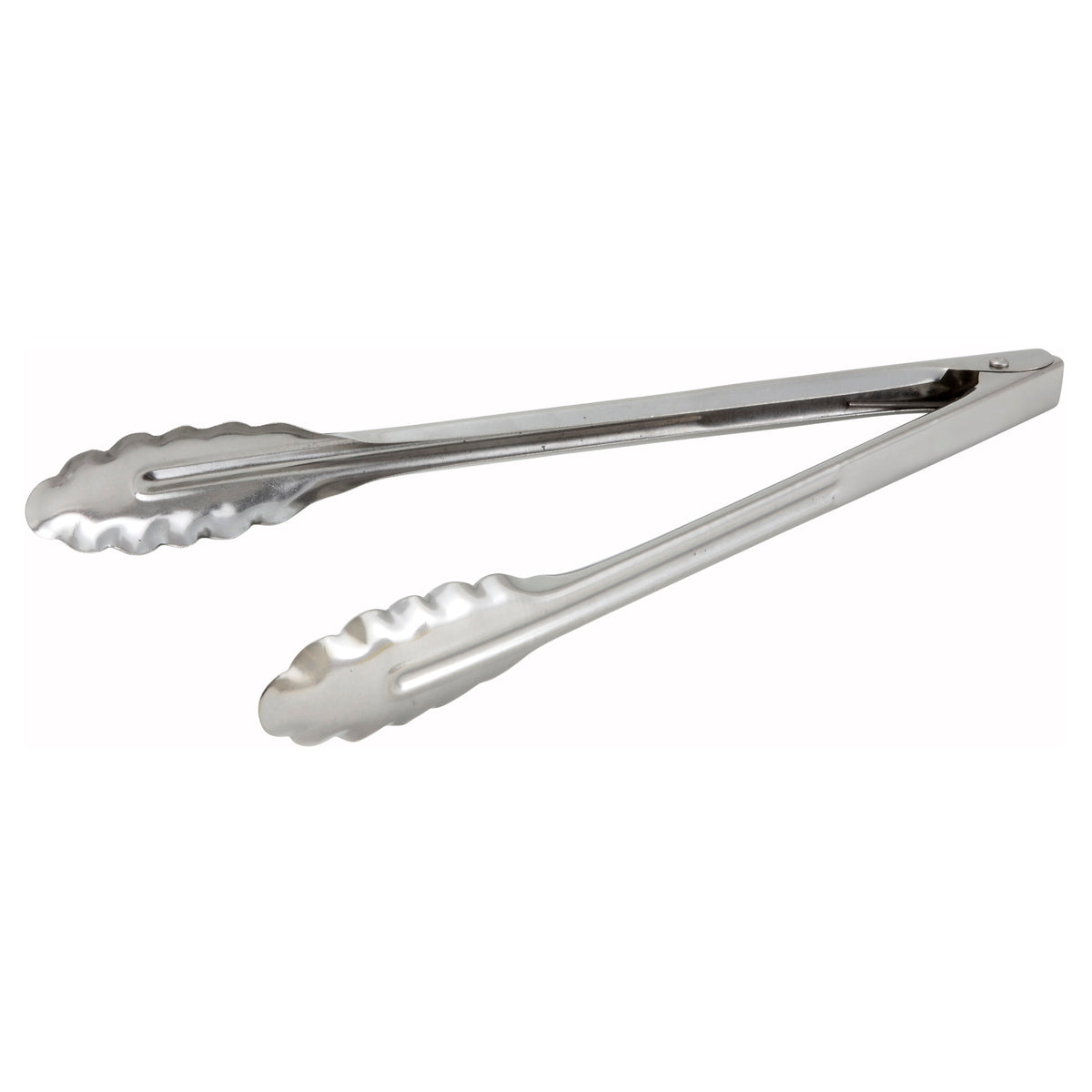 Picture of Winco UT-12LT Stainless Steel Utility Tongs, Medium Weight - 12 in.