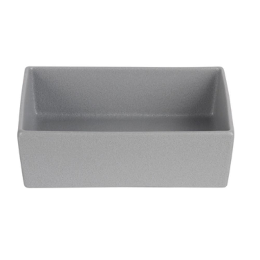COMP02MW 2.4 qt. Rectangular Straight Sided Salad Bowl - Marble White - Classic Finish - 10 x 7 in. - 3 in. Deep